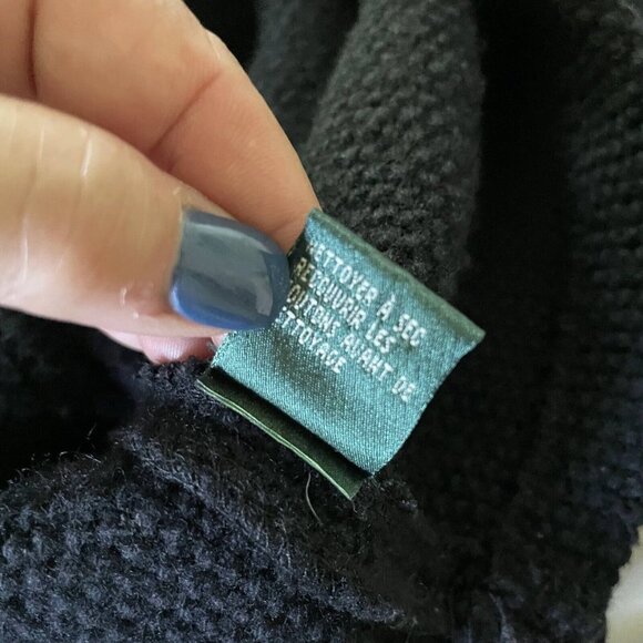 Lauren Ralph Lauren Button-Up Jacket Women's X-Large Black Long Sleeves - Picture 9 of 9